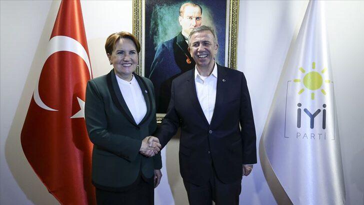 
Akşener, parti genel merkezinde Mansur Yavaş'la görüştü
