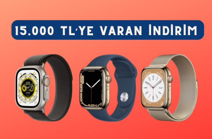 
Bir saatten daha fazlası! Apple Watch modellerinde 15 bin TL'ye varan dev indirim
