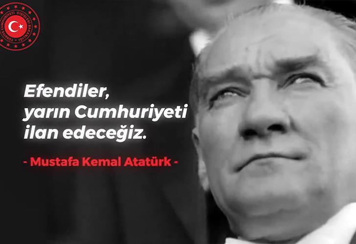 
Dışişleri Bakanlığı'ndan Cumhuriyet'in 100. yılı için kutlama paylaşımı
