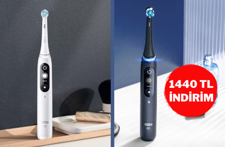 
Hızlı ve etkili bir diş temizliği sunan Oral-B iO - 7 Şarjlı Diş Fırçası'nın fiyatı düştü
