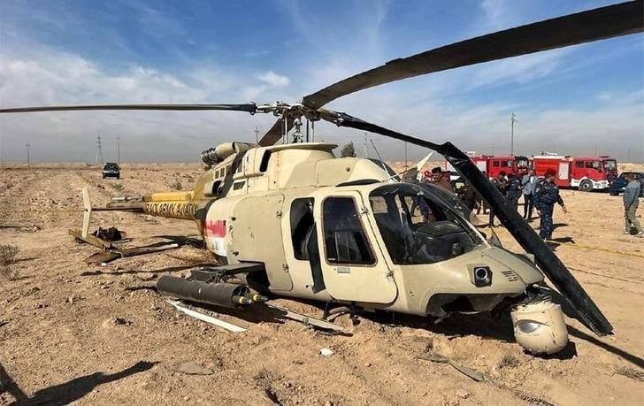 
Irak'ta helikopter düştü! Pilotlar yaralandı
