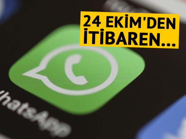 
WhatsApp kullananlar dikkat! 24 Ekim'den itibaren...
